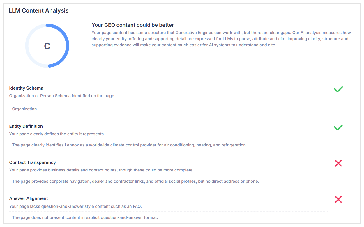 LLM content analysis check